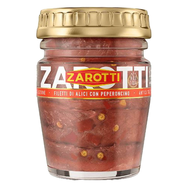Zarotti Alici Anchovies fillets with Chilli in olive oil