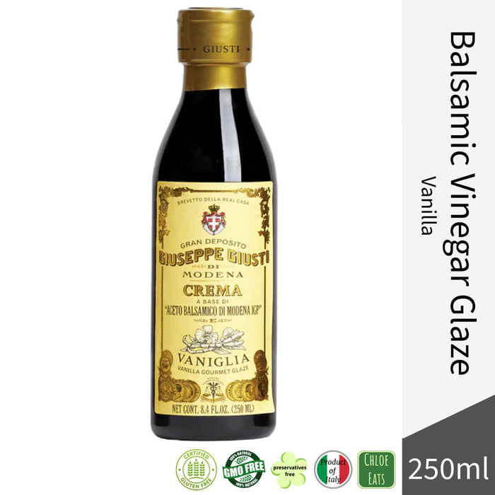 Giuseppe Giusti Italian Balsamic Vinegar Glaze 250ml - Vanilla