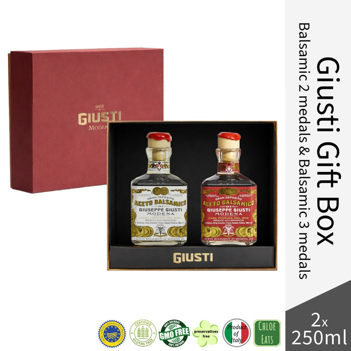 Giuseppe Giusti Gift Box - Balsamic Vinegar of Modena IGP 2 Medals & 3 Medals