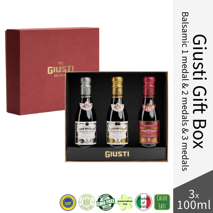 Giuseppe Giusti Gift Box - Balsamic Vinegar of Modena IGP 1 Medal & 2 Medals & 3 Medals