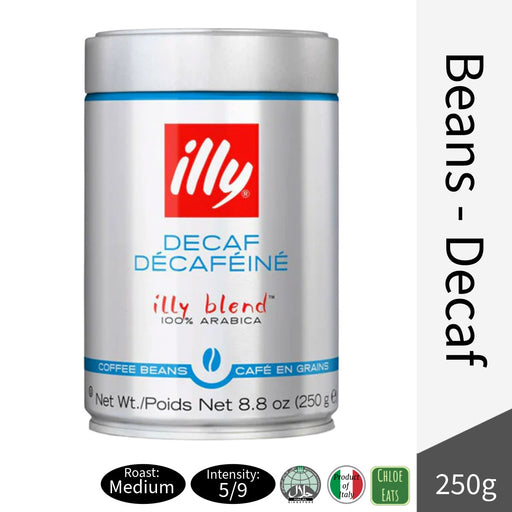 Illy Italian Coffee Whole Beans Decaf 250g