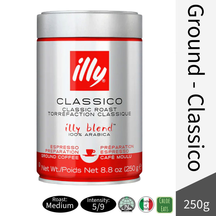 Illy Italian Coffee Ground Beans Classico 250g