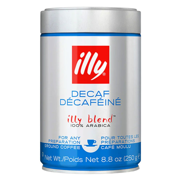Illy Italian Coffee Ground Beans Decaf 250g