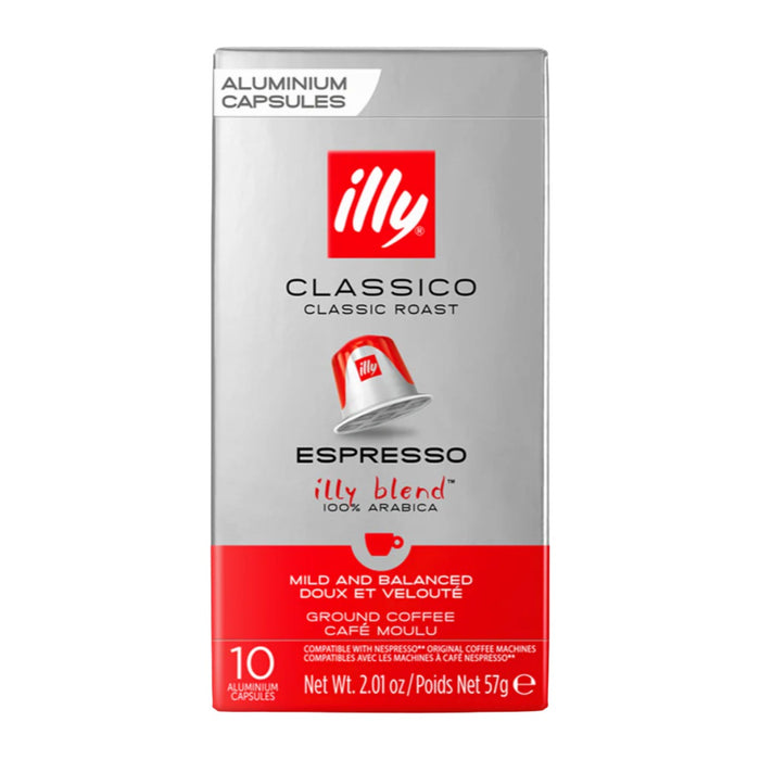 Illy Italian Coffee Classico Espresso - Nespresso Compatable Capsules 10x5.7g