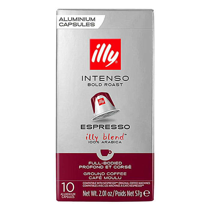Illy Italian Coffee Intenso Espresso - Nespresso Compatable Capsules 10x5.7g