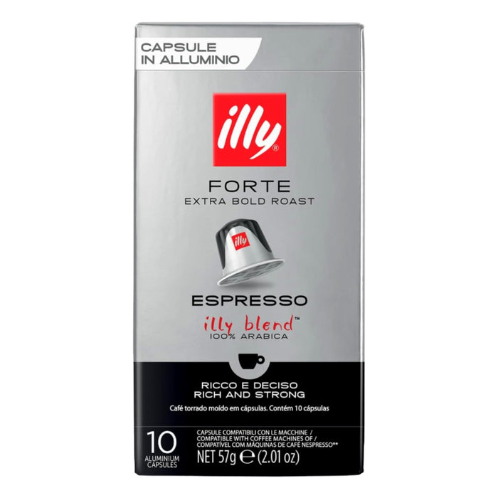 Illy Italian Coffee Forte Espresso - Nespresso Compatable Capsules 10x5.7g