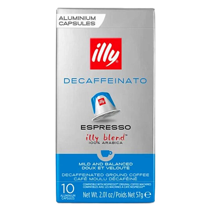 Illy Italian Coffee Decaffeinato Espresso - Nespresso Compatable Capsules 10x5.7g