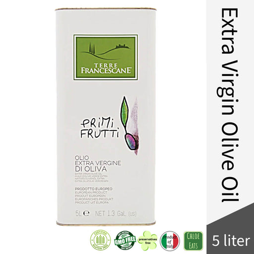 Terre Francescane Italian premium Extra Virgin Olive Oil EVOO Primi Frutti - Tin 5l