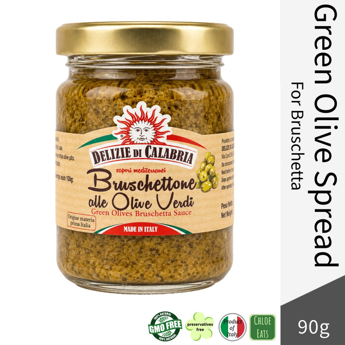 Delizie di Calabria Italian Green Olive Bruschetta Spread 90g