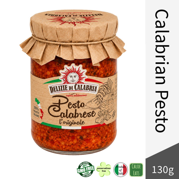 Delizie di Calabria Italian Calabrian Spicy Pesto Sauce 130g