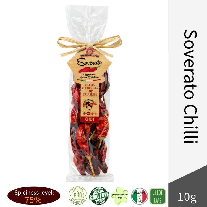 Delizie di Calabria Whole Dried Soverato Chilli 10g