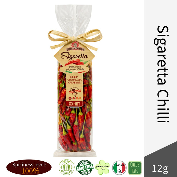 Delizie di Calabria Whole Dried Sigaretta Chilli 12g
