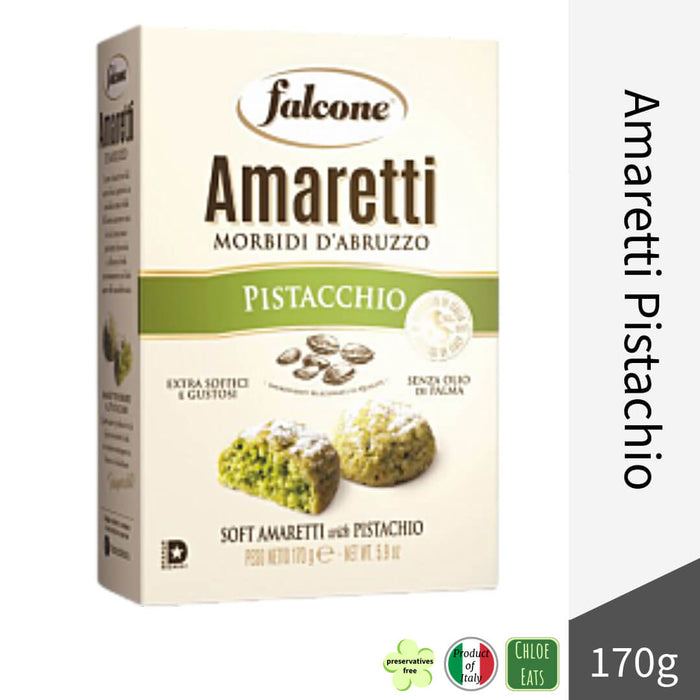 Falcone Italian Soft Amaretti Cookies 170g - Pistachio