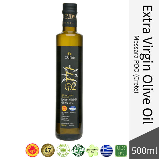 Critida Greek premium Extra Virgin Olive Oil Messara PDO (Crete) - Bottle 500ml