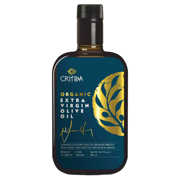 Critida Greek premium organic Extra Virgin Olive Oil - Design bottle 500ml