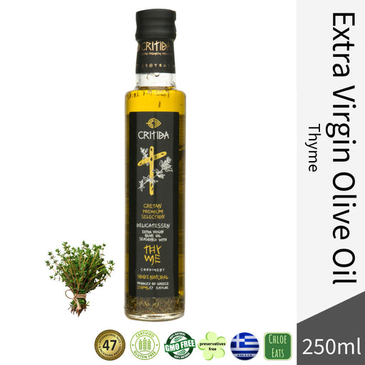 Critida Greek premium Extra Virgin Olive Oil - Thyme - Bottle 250ml