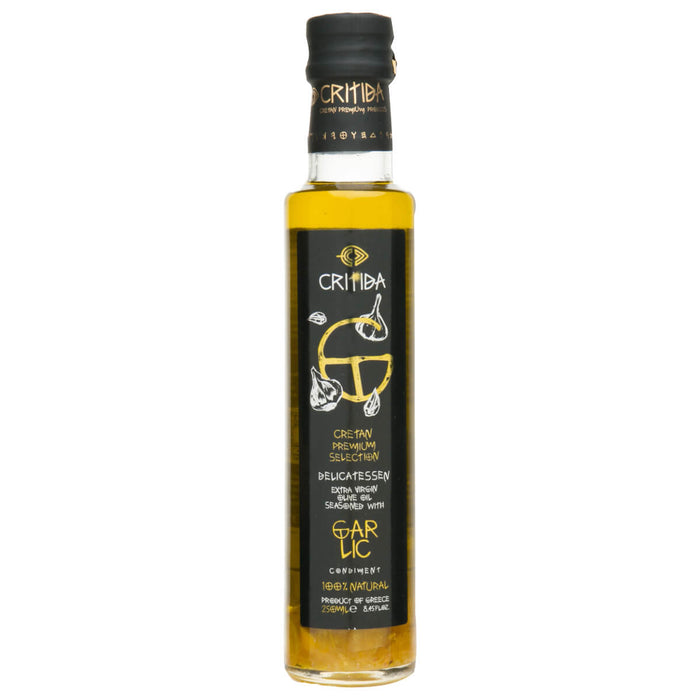 Critida Greek premium Extra Virgin Olive Oil - Garlic - Bottle 250ml