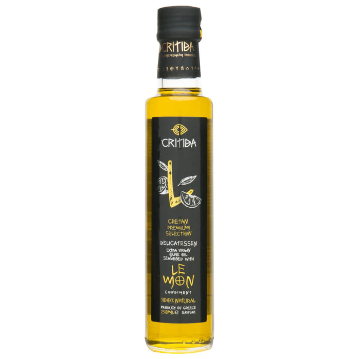 Critida Greek premium Extra Virgin Olive Oil - Lemon - Bottle 250ml