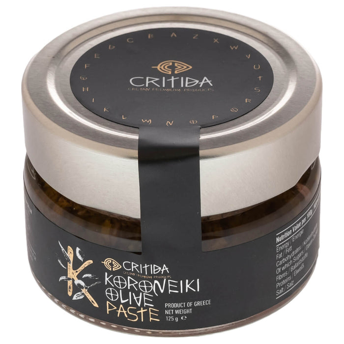 Critida Greek Koroneiki black olive tapenade spread - 125g