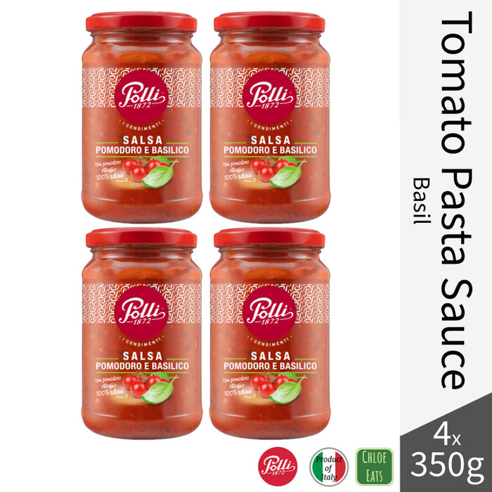 Polli Italian Tomato sauce for pasta 350g - Basil (Bundles available)