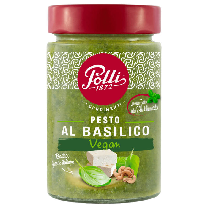 Polli Italian Green Pesto sauce 190g - Basil - Vegan (Bundles available)