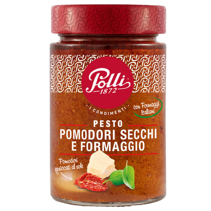 Polli Italian Red Pesto sauce 190g - Sun-dried Tomatoes and Parmesan (Bundles available)