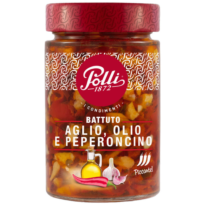 Polli Italian Battuto 190g - Chopped chilli and Garlic in Olive Oil