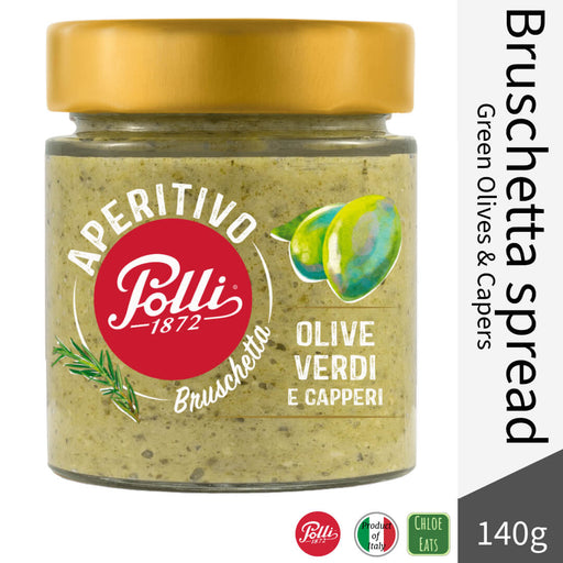 Polli Italian Bruschetta spread 140g  - Green Olives and Capers