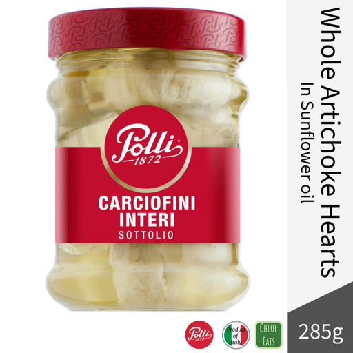Polli Italian Whole Artichoke Hearts in Sunflower Oil 285g