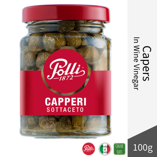 Polli Italian Capers in Wine Vinegar 100g