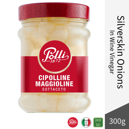 Polli Italian Silverskin Onions in Wine Vinegar 300g