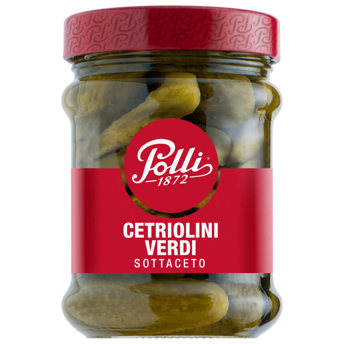 Polli Italian Gherkins Pickles in Wine Vinegar 300g