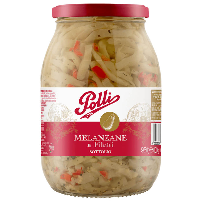Polli Italian Marinated Eggplant Stripes in Sunflower Oil 950g