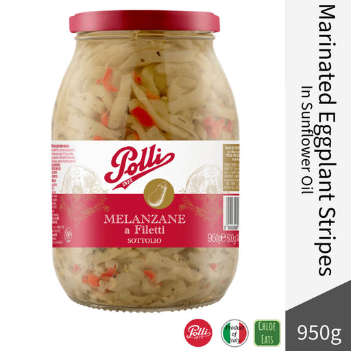 Polli Italian Marinated Eggplant Stripes in Sunflower Oil 950g