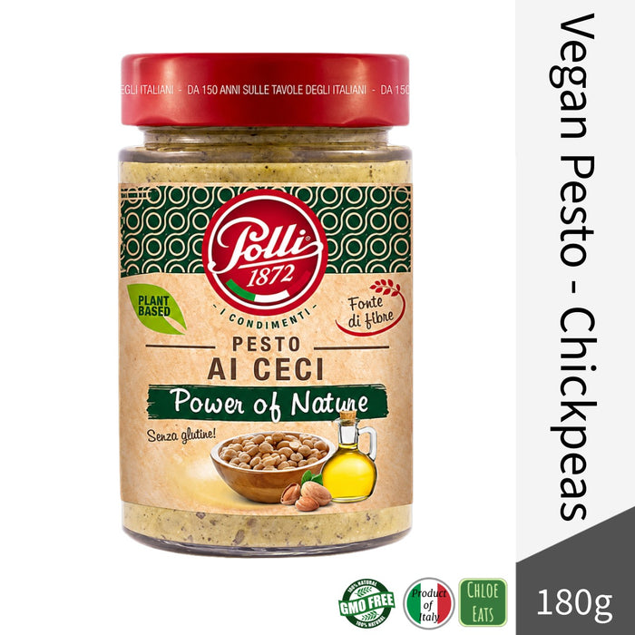 Polli Italian Vegan Pesto sauce 180g - Chickpeas 180g