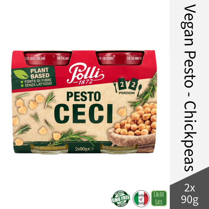 Polli Italian Vegan Pesto sauce 2x90g - Chickpeas
