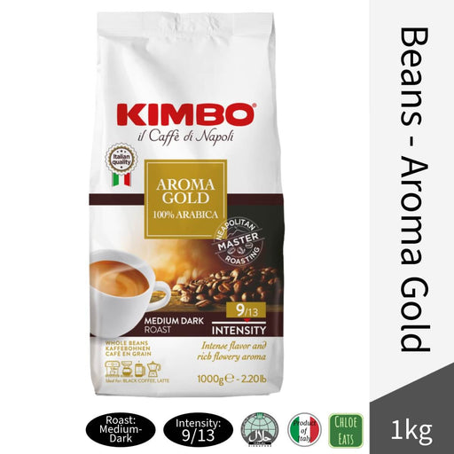 Kimbo Italian Coffee Beans - Aroma Gold 100% Arabica 1kg
