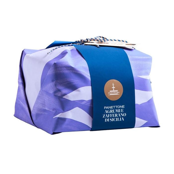 Fiasconaro Italian Panettone - Saffron, Lemon and Orange - Hand Wrapped 1kg