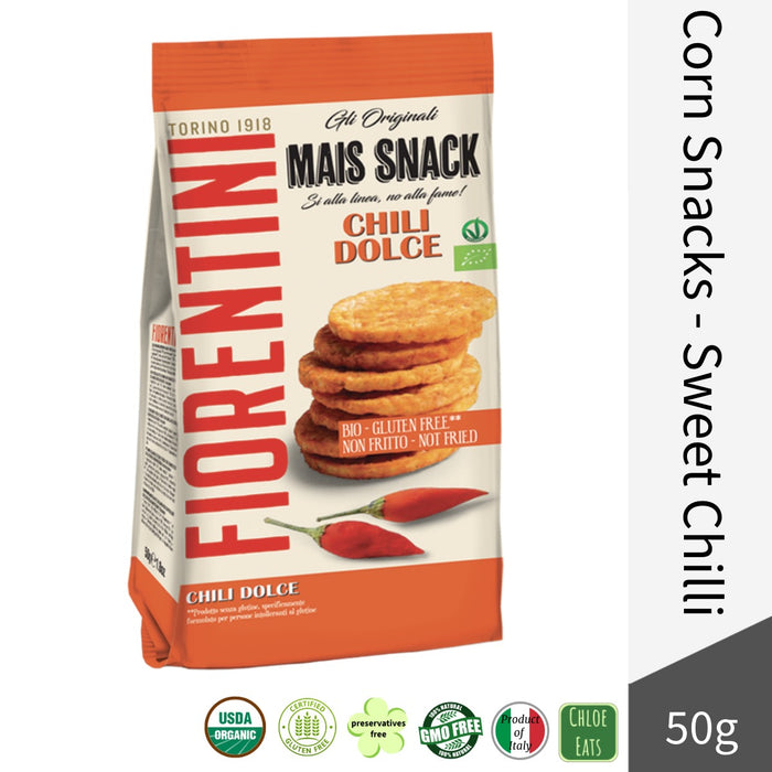 Fiorentini Italian Organic Corn Snacks - Sweet Chilli 50g