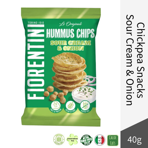 Fiorentini Italian Organic Chickpea Hummus Chips - Sour Cream and Onion 40g