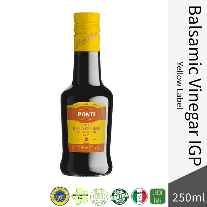 Ponti Italian Balsamic Vinegar of Modena IGP - Yellow Label 250ml