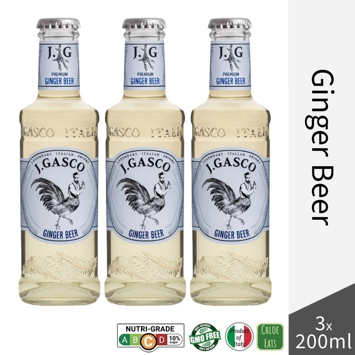 J.Gasco Italian premium Ginger Beer 3x200ml