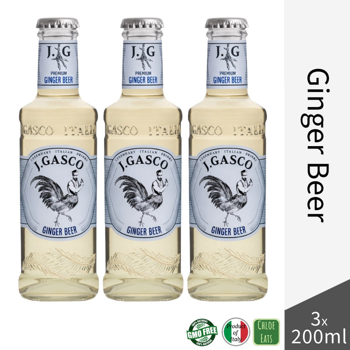J.Gasco Italian premium Ginger Beer 3x200ml