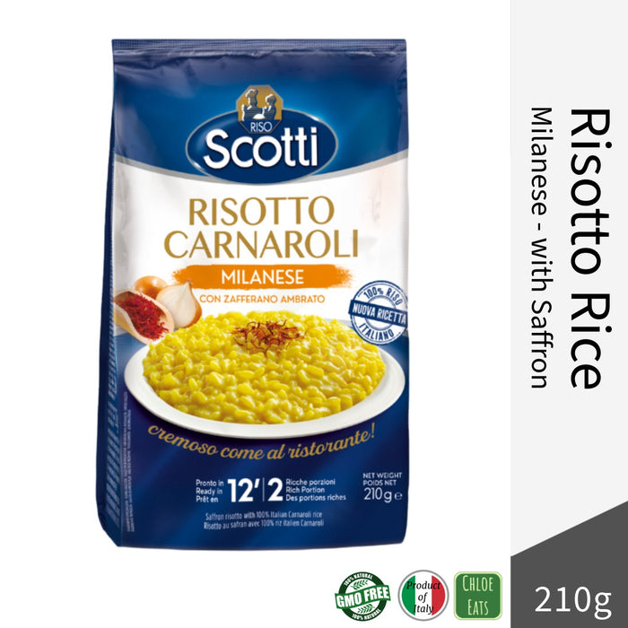 Scotti Italian Carnaroli Risotto Rice 210g - Milanese with Saffron