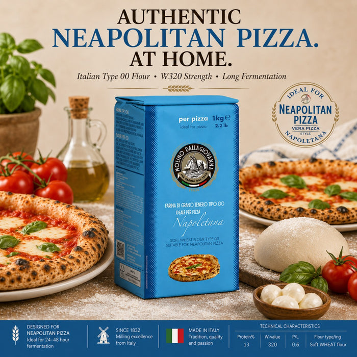 Dallagiovanna Italian Type 00 La Napoletana (W320) Pizza Flour for Neapolitan Pizza 1kg