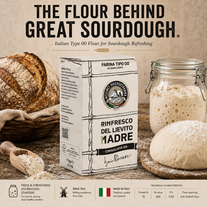 Dallagiovanna Italian Type 00 Flour for Sourdough Baking 1kg