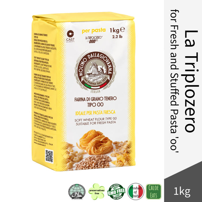 Dallagiovanna Italian Type 00 La Triplozero Flour for Fresh and Stuffed Pasta 1kg