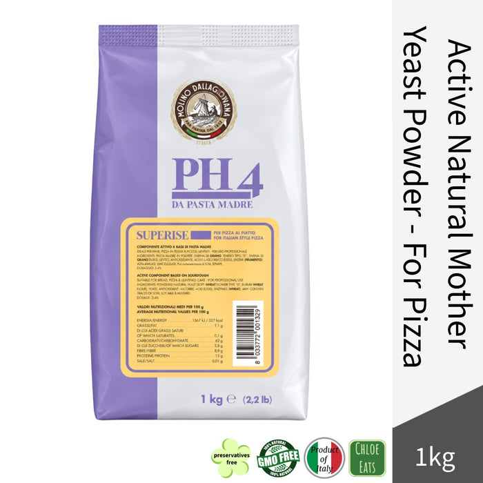 Dallagiovanna Italian Superise PH4 Active Natural Mother Yeast Powder for Pizza 1kg
