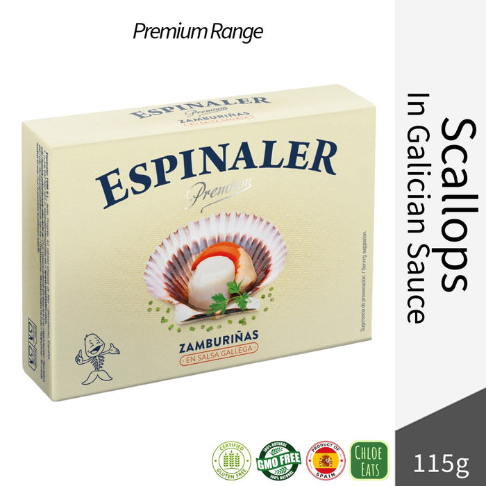 Espinaler Premium Spanish Scallops in Galician Sauce 115g