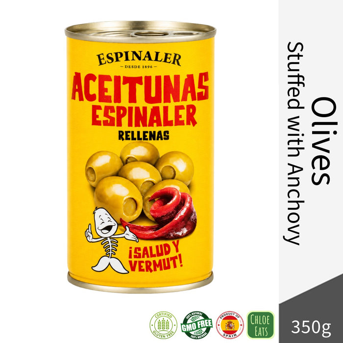 Espinaler Spanish Olives Stuffed with Anchovy 350g